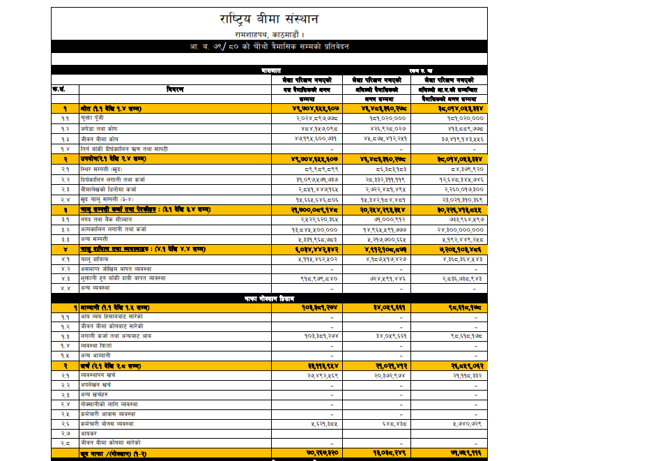 Rastriya Beema Sansthan Q4 Report